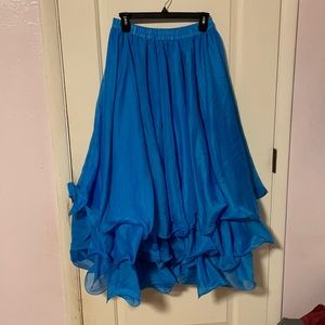 Blue Chiffon Costume Skirt